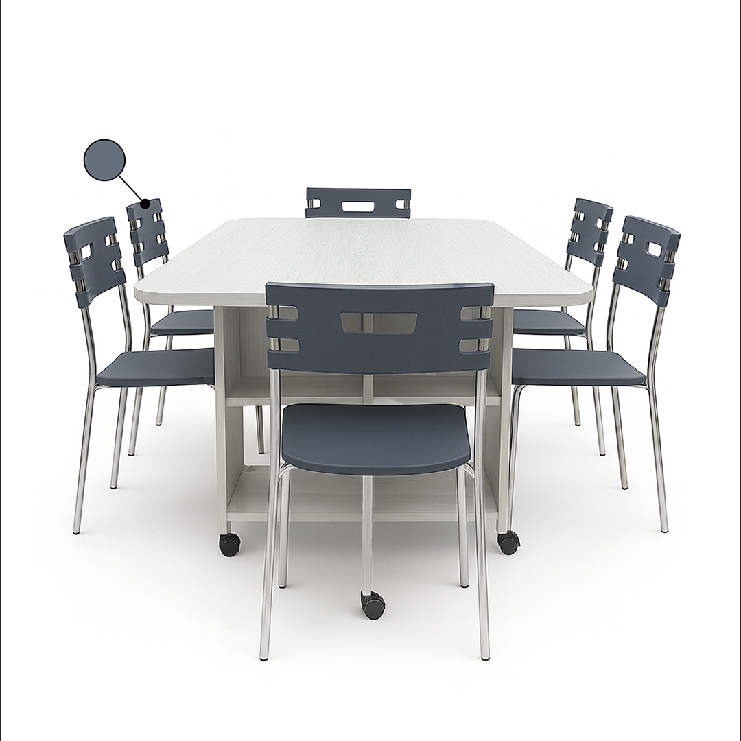 Pack de Table Pliable Unique + 6 Chaise City