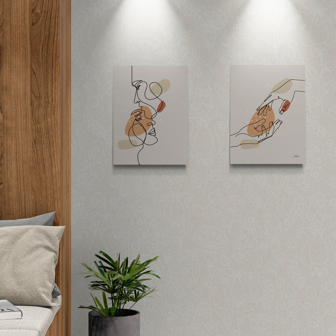 Lot de 2 Tableaux en Toile "Ame Liée"