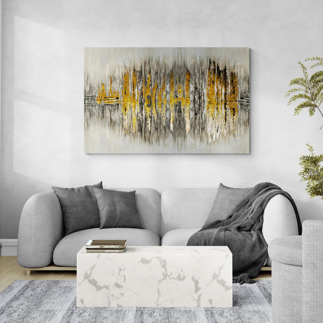 Tableau en Toile "Fusion Dorée"