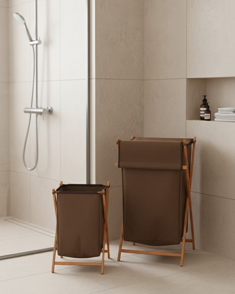 Lot de 2 Paniers à Linge Pliables – Grand et Petit