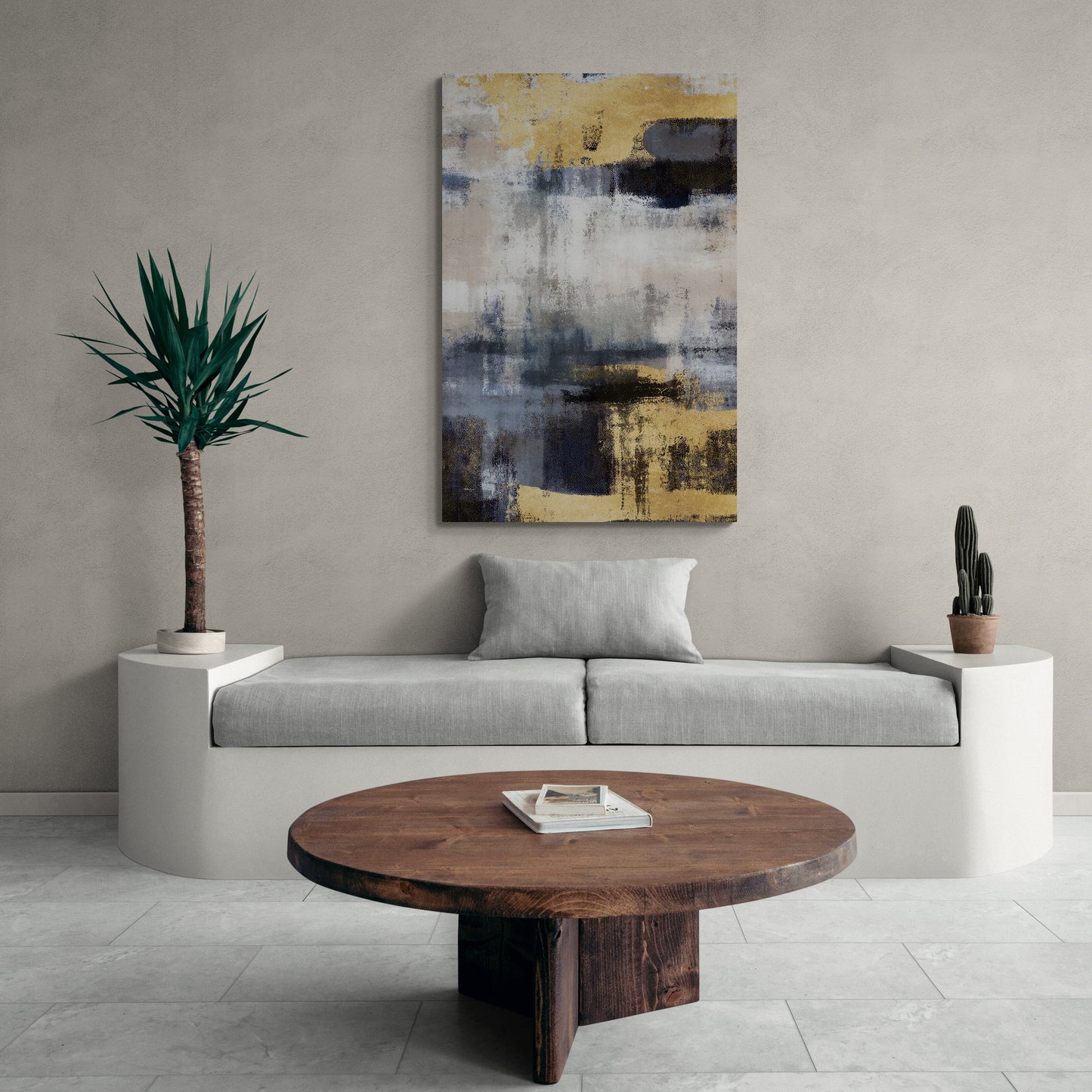 Tableau en Toile "Abstrait Bleu"