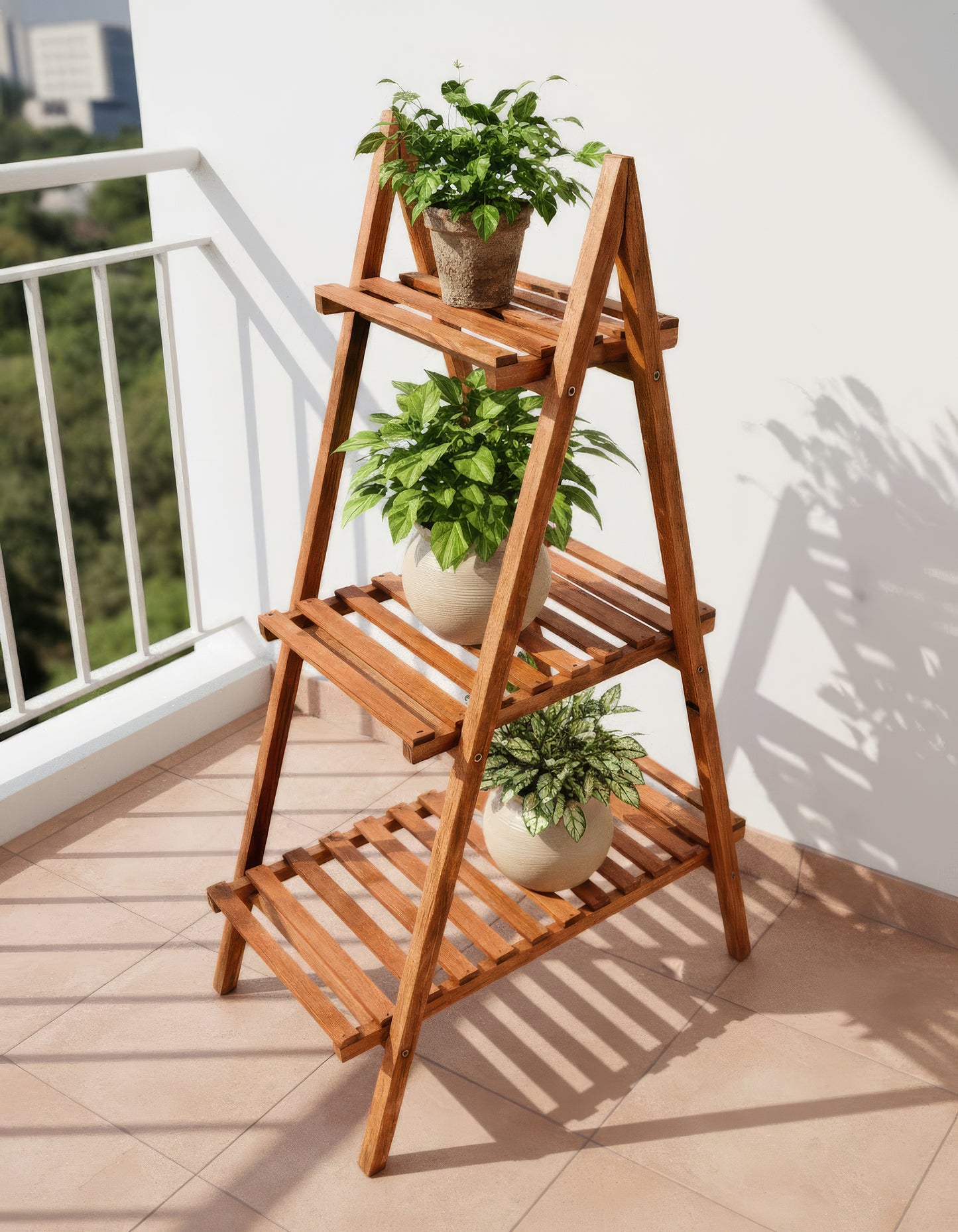 Étagère de Rangement Pyramide 3 Niveaux