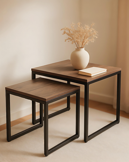 Set de 2 Tables d’Appoint Basses Suédois