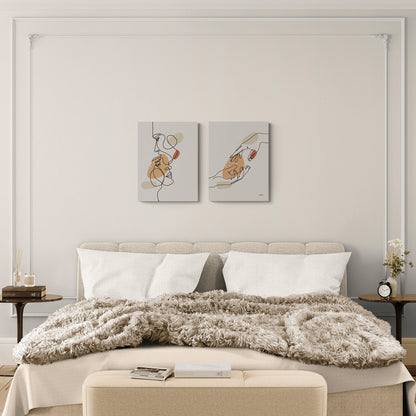 Lot de 2 Tableaux en Toile "Ame Liée"