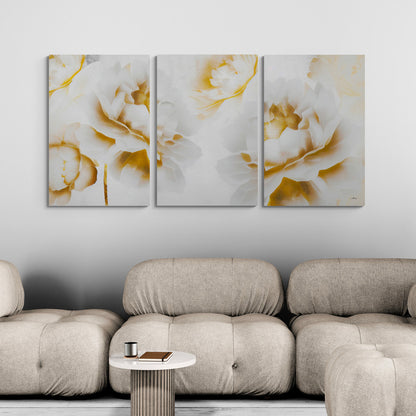 Lot de 3 Tableaux en Toile "Blanc Éclatant"