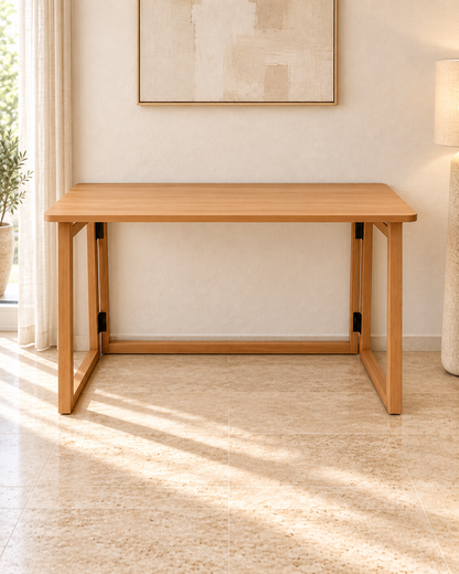 Bureau Pliable en Hêtre Naturel – Design Compact