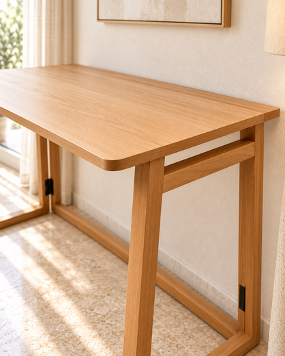Bureau Pliable en Hêtre Naturel – Design Compact