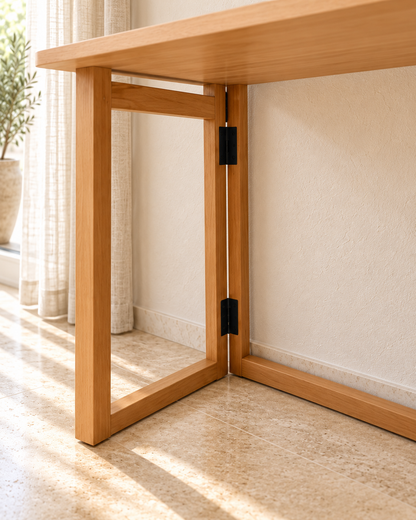 Bureau Pliable en Hêtre Naturel – Design Compact