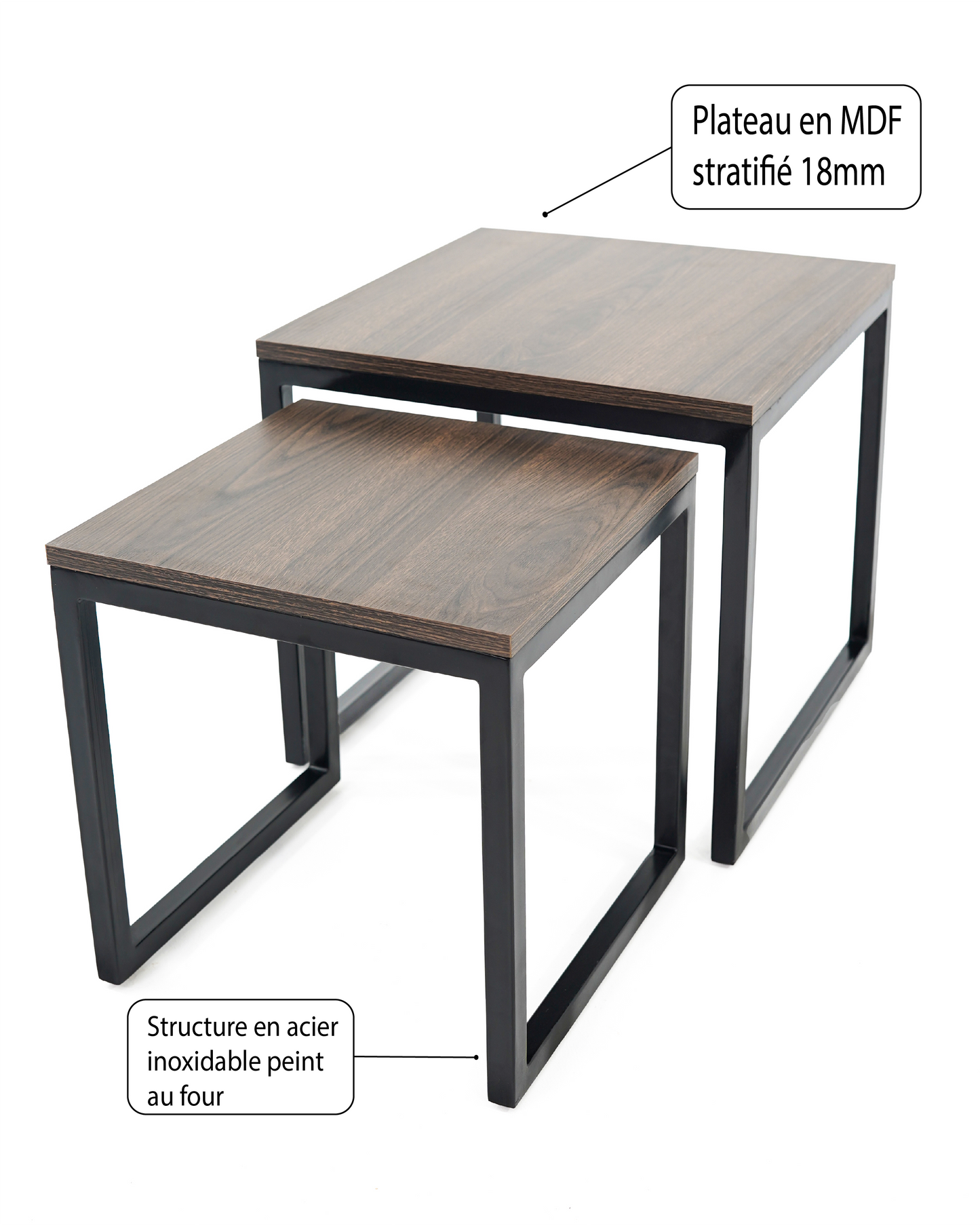 Set de 2 Tables d’Appoint Basses Suédois
