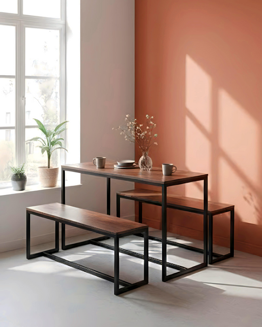 Set de 3 Table et Bancs Modern Suédois