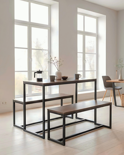 Set de 3 Table et Bancs Modern Suédois