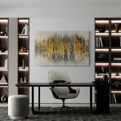 Tableau en Toile "Fusion Dorée"