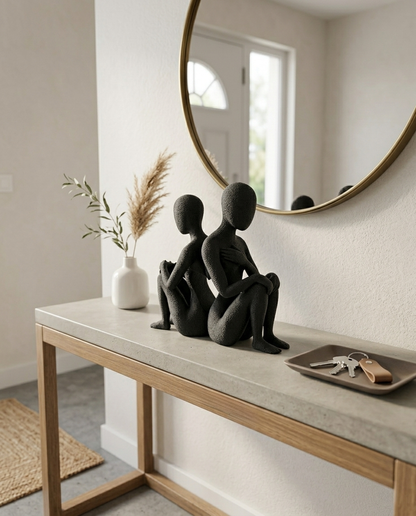 Statuette Décorative “Le Duo Coeur Arrière”