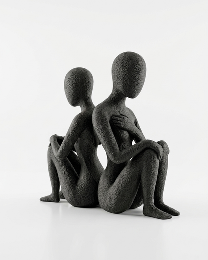 Statuette Décorative “Le Duo Coeur Arrière”