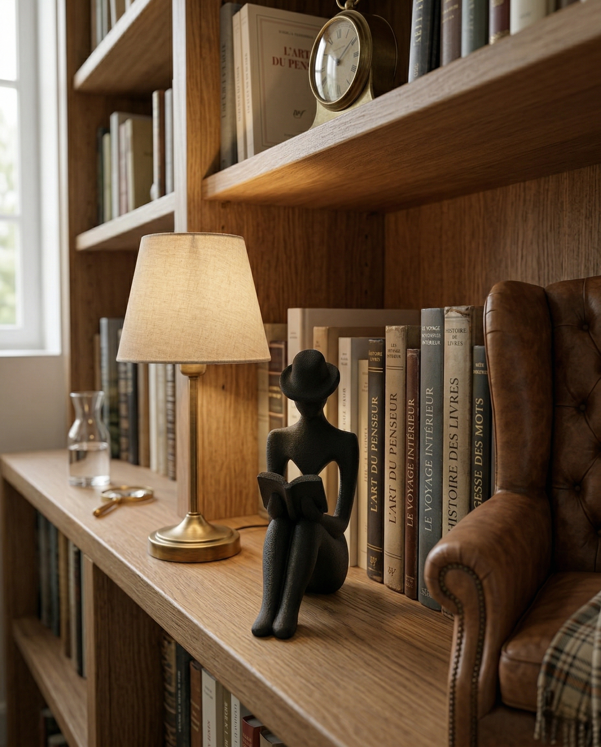 Statuette Décorative “L’Élégance Littéraire”