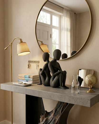 Statuette Décorative “Le Duo Coeur Arrière”