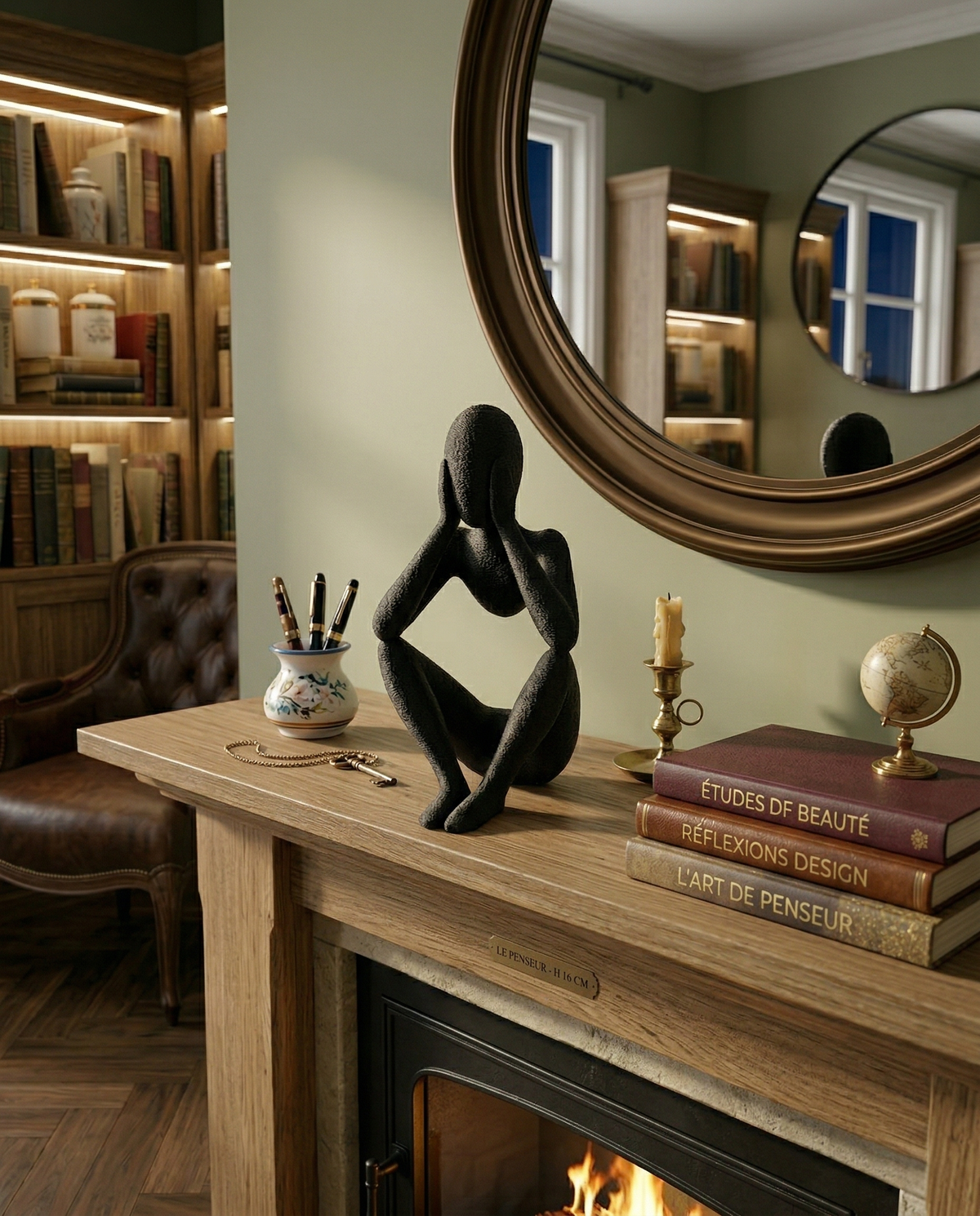 Statuette Décorative “La Silhouette Méditative”