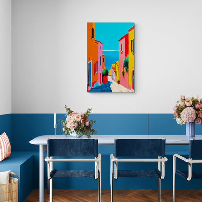 Tableau en Toile "Le Bleu de la Ville"