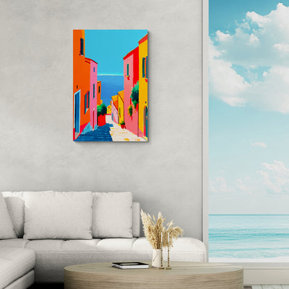 Tableau en Toile "Le Bleu de la Ville"