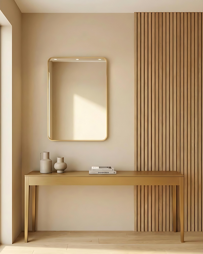 Miroir Rectangulaire noir Avec Cadre 80 × 60