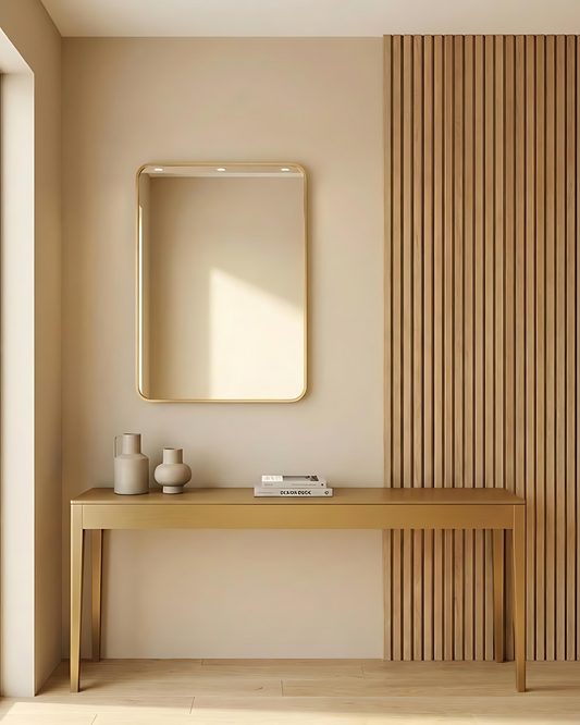 Miroir Rectangulaire noir Avec Cadre 80 × 60