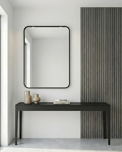 Miroir Rectangulaire noir Avec Cadre 80 × 60