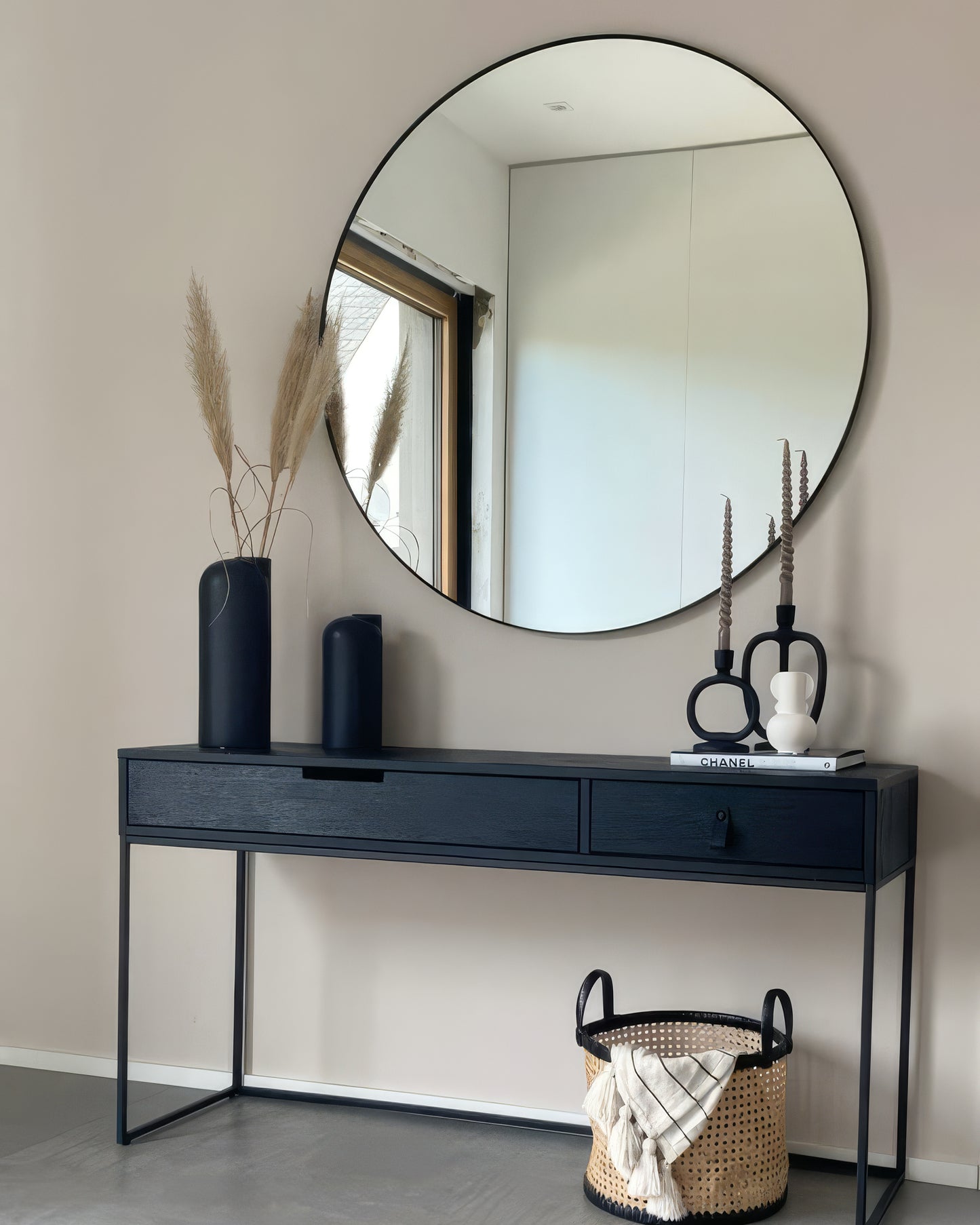 Miroir Rond Avec Cadre de Diamètre 90