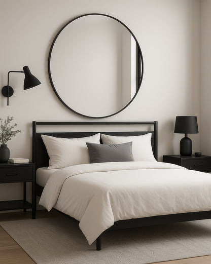 Miroir Rond Avec Cadre de Diamètre 90