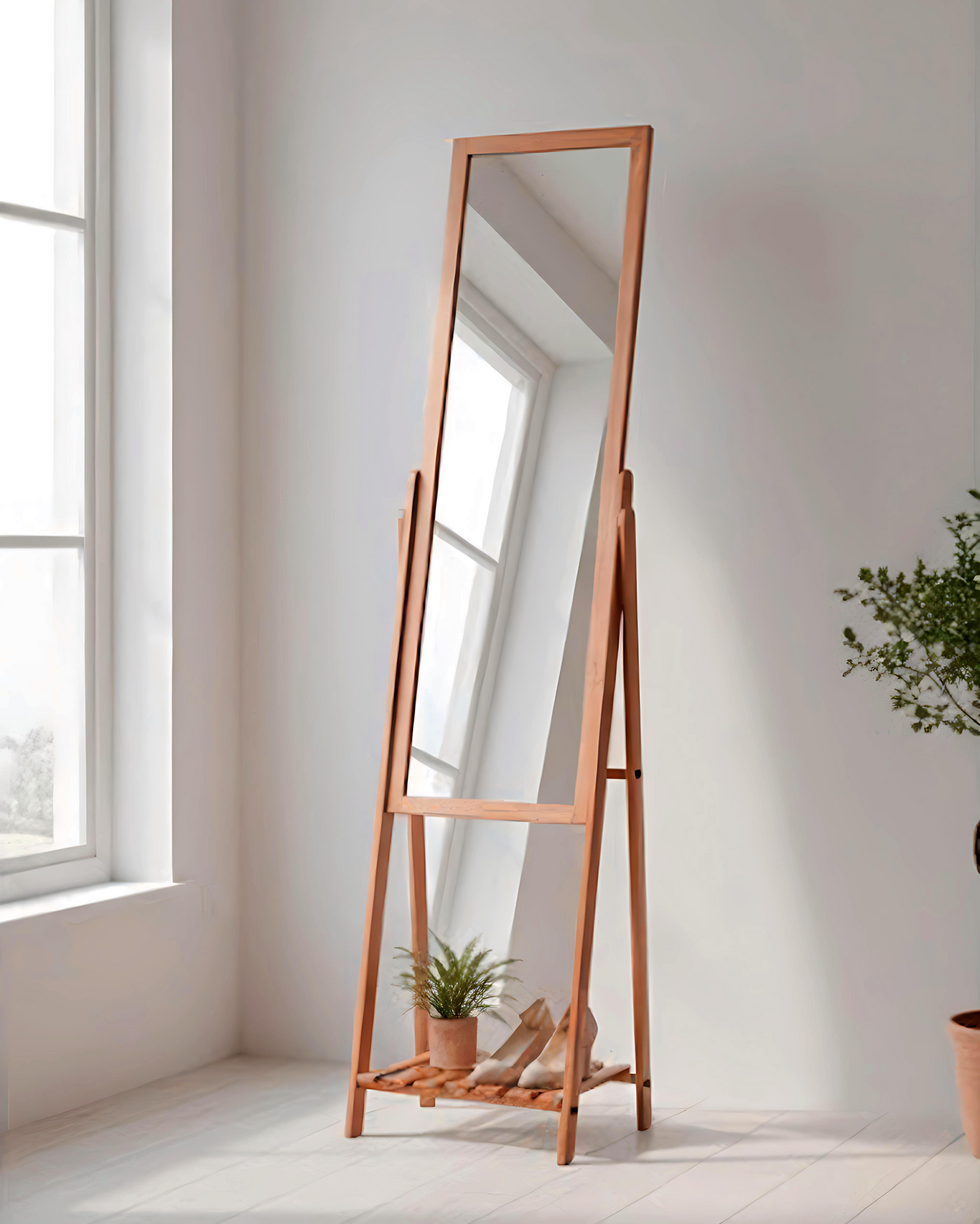 Miroir avec étagère