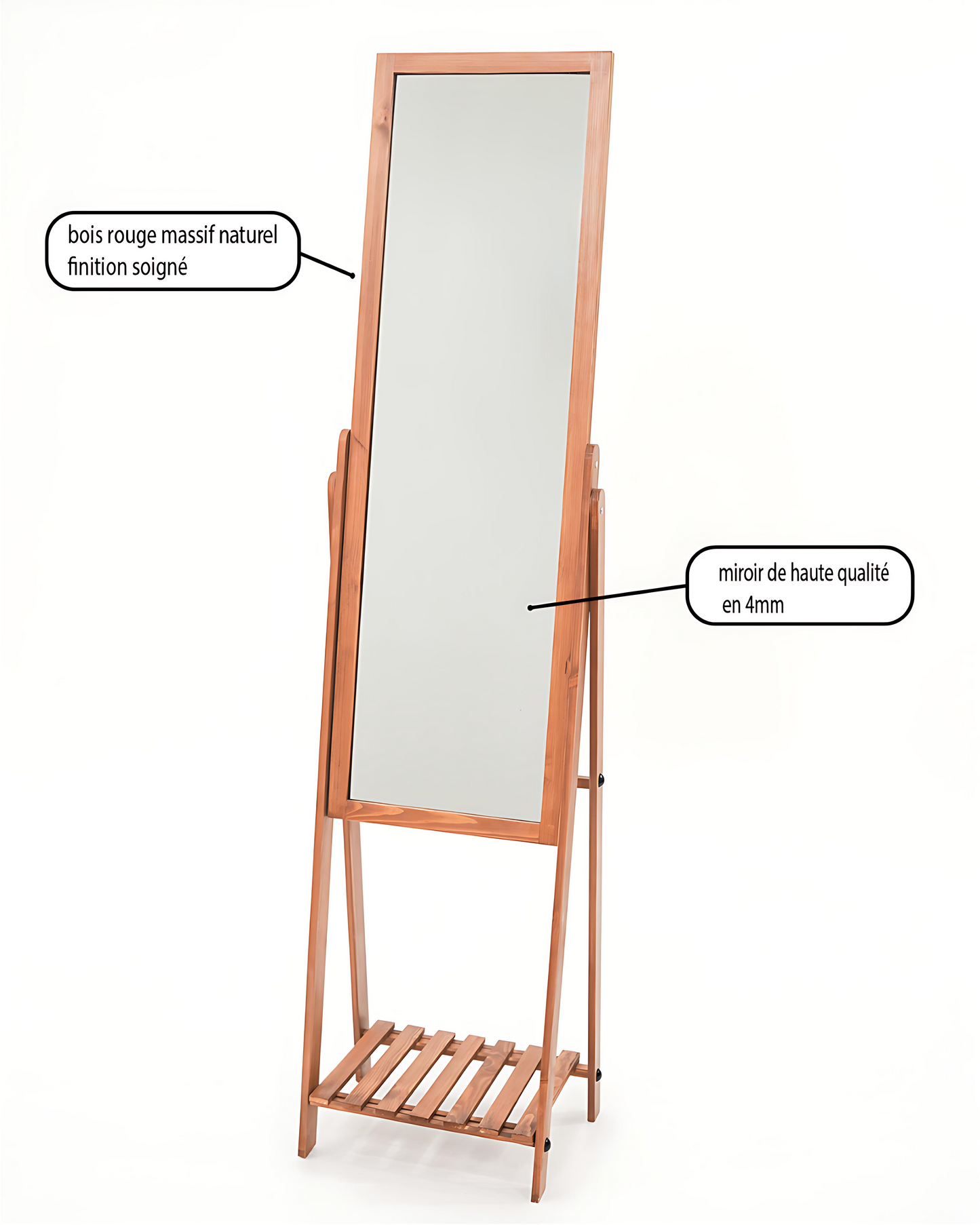 Miroir avec étagère