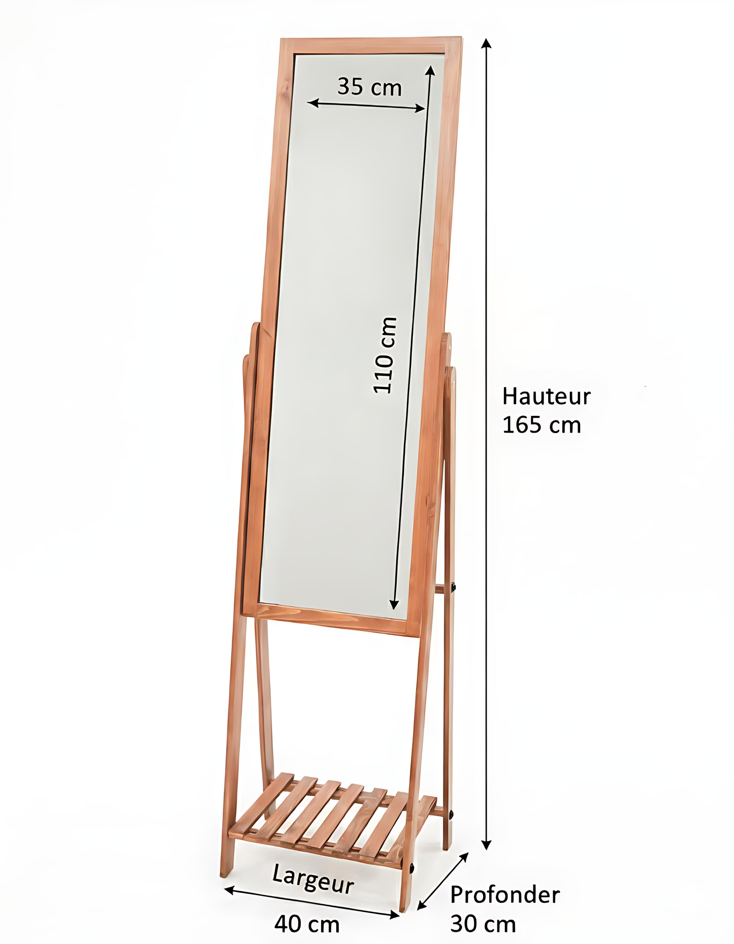 Miroir avec étagère