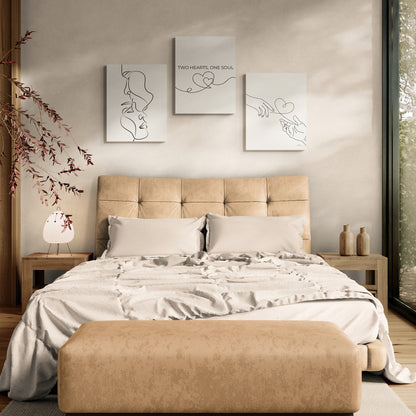 Lot de 3 Tableaux en Toile "One Soul"