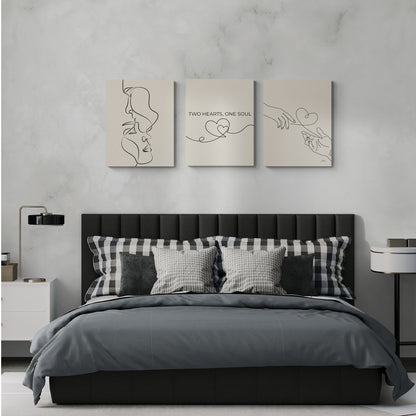 Lot de 3 Tableaux en Toile "One Soul"