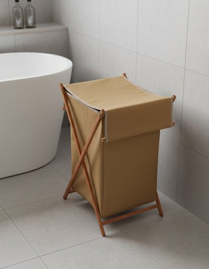 Panier à Linge Pliable en Bois G.F