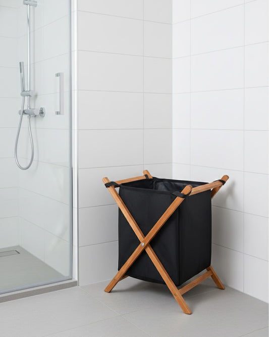 Panier à Linge Pliable en Bois P.F