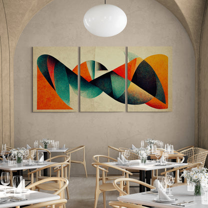 Lot de 3 Tableaux en Toile "Rythmes Colorés"