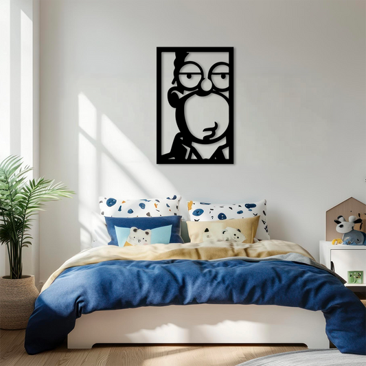 Décoration Murale en Métal Silhouette Simpson