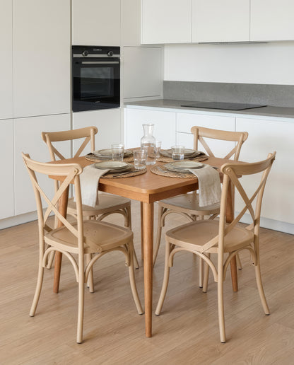 Set Table Scandinave + 4 Chaises Metallica