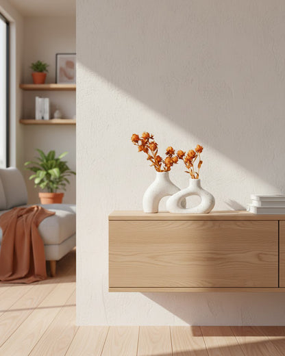 Set de 2 Pièces Décoratif en Concrete – Shape Duo White