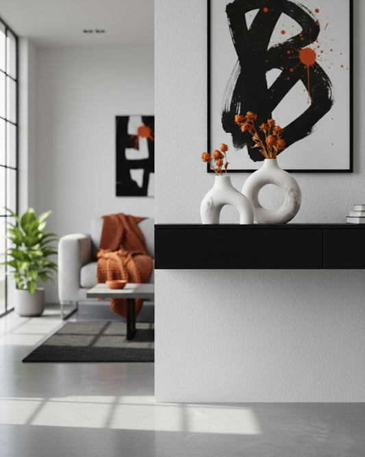 Set de 2 Pièces Décoratives en Concrete Curve & Ring