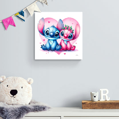 Tableau en Toile "Stitch et Angel"
