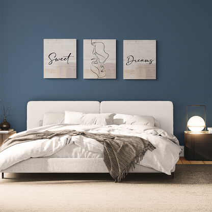 Lot de 3 Tableaux en Toile "Sweet Dreams"