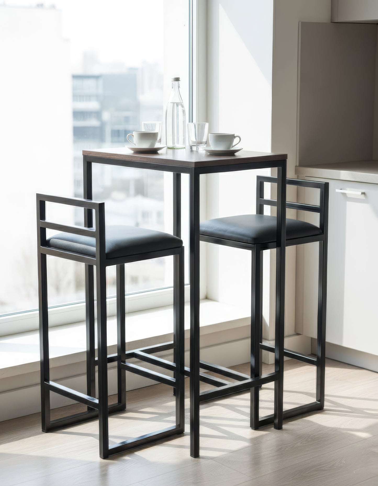 Table Bistrot Suédois P.F + 2 Chaises Bistrot