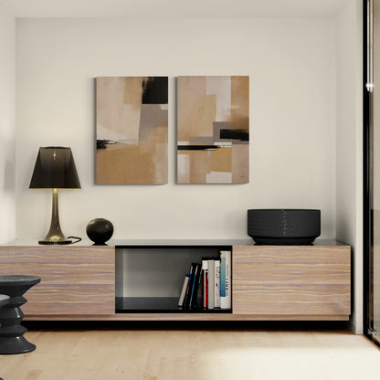 Lot de 2 Tableaux en Toile "Terre et Nuit"