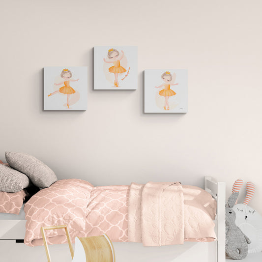 Lot de 3 Tableaux en Toile "Ballerina"