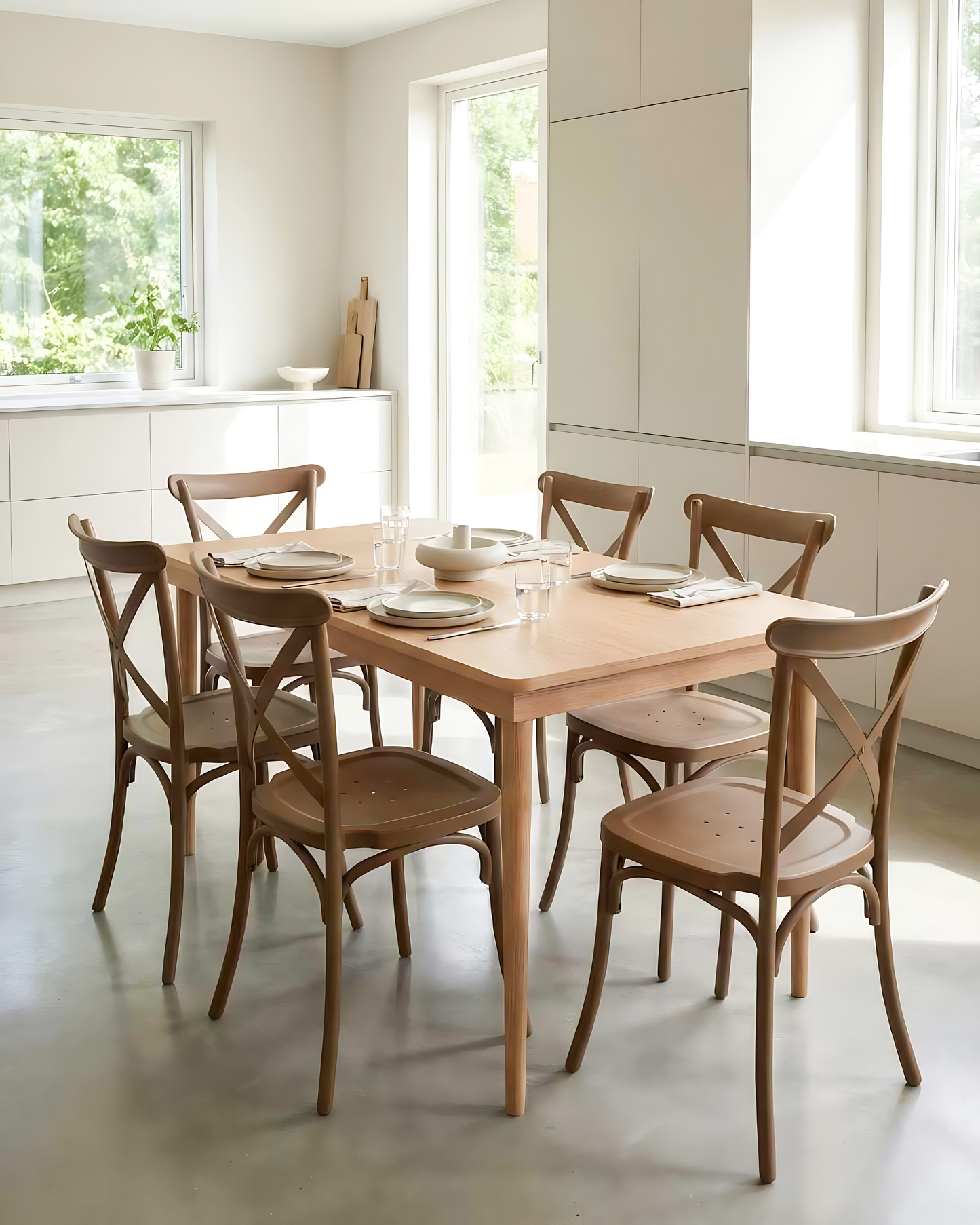 Set Table Scandinave + 6 Chaises Metallica