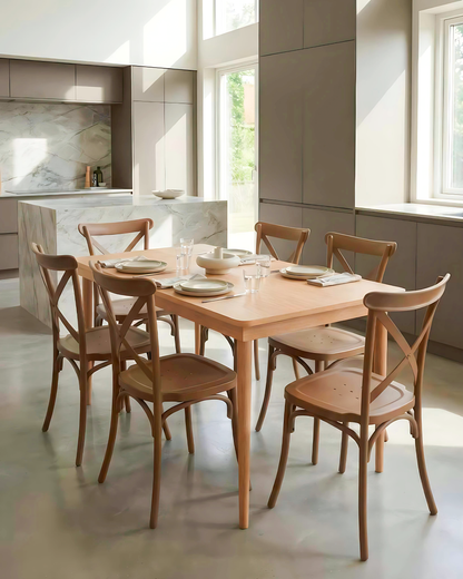 Set Table Scandinave + 6 Chaises Metallica