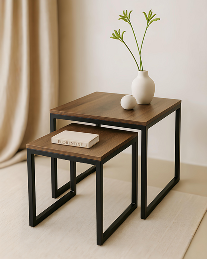 Set de 2 Tables d’Appoint Basses Suédois