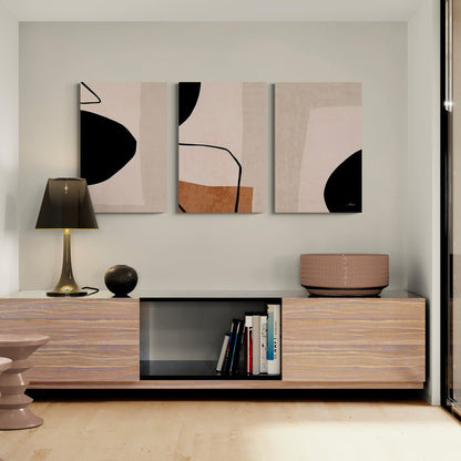 Lot de 3 Tableaux en Toile "Forme Douce"