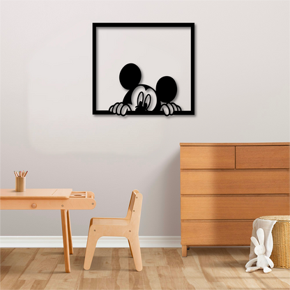 Décoration Murale en Métal Silhouette mickey